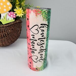 Homeschool Mama Cup Tumbler Watermelon Design -  16oz